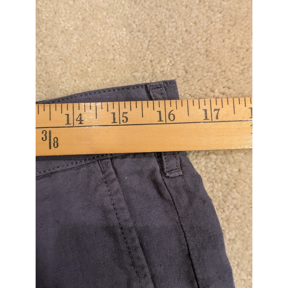 Faherty Brand Mens Navy Blue Linen Cotton Blend Shorts Size 30 Flat Front Chino - Picture 5 of 10